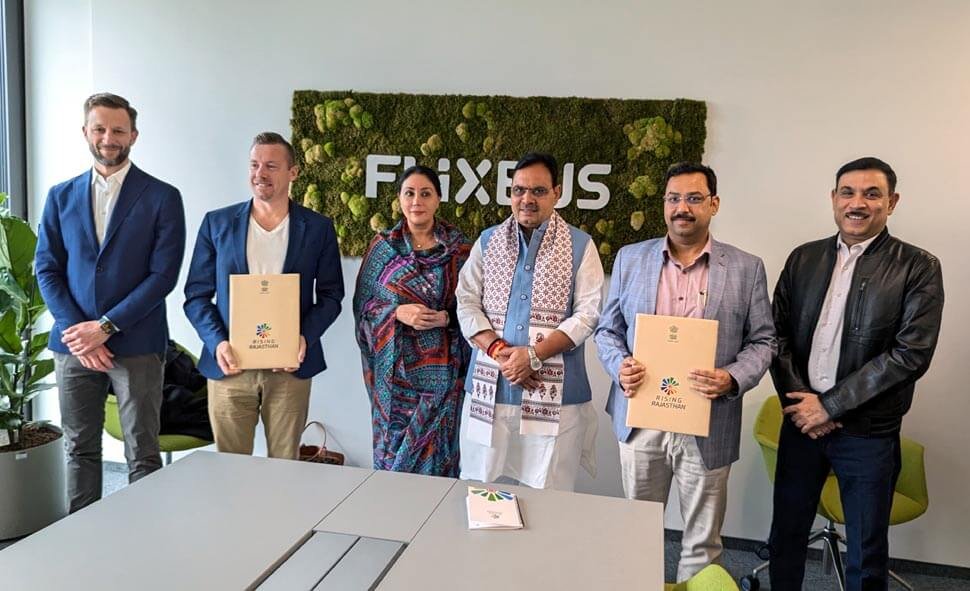 Rajasthan CM visits FlixBus HQ, discusses investment, job creation, digital empowerment of bus operators