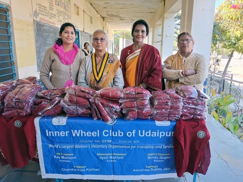 इनरव्हील क्लब उदयपुर द्वारा भामाशाह पुण्यतिथि पर सेवा एवं जागरूकता कार्यक्रम