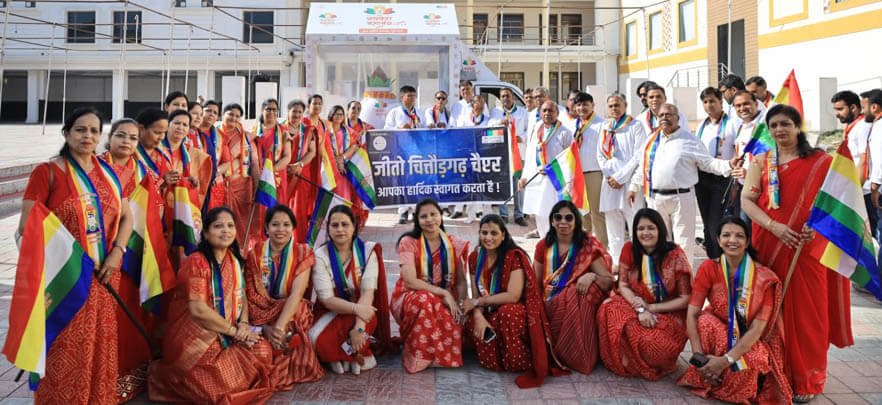 विश्व नवकार महामंत्र दिवस के उपलक्ष्य में रथ यात्रा का भव्य स्वागत